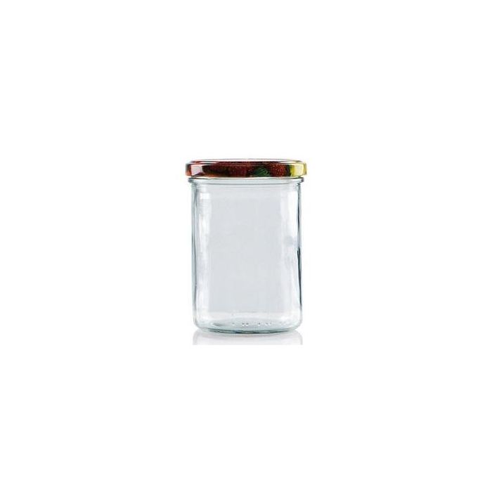 Jampot rond 440 ml - deksel fruitmotief Ø82 mm (6 stuks) 