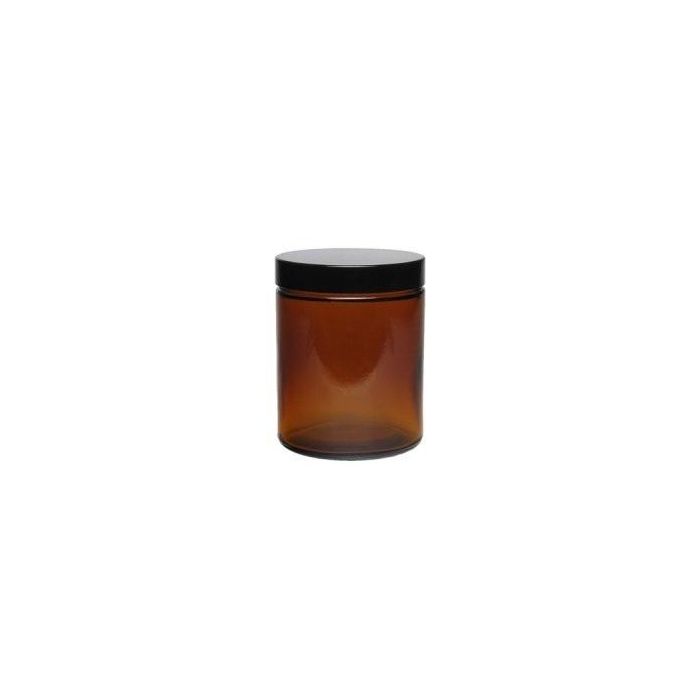 Kruidenpotje/zalfpotje 180 ml (bruin glas) 