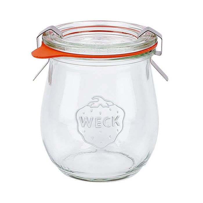 WECK Tulpglas 220 ml - Ø 60 mm - met glasdeksel inmaakringen weckklemmen (8 stuks) 