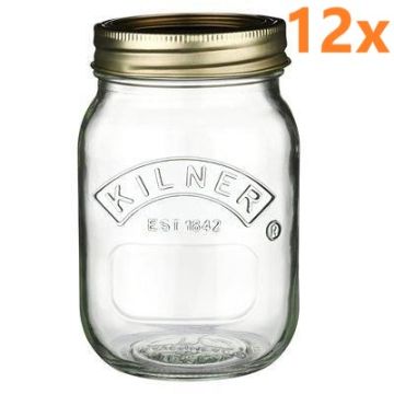 Kilner weckpot met schroefdeksel - 500 ml (12 Stuks) 