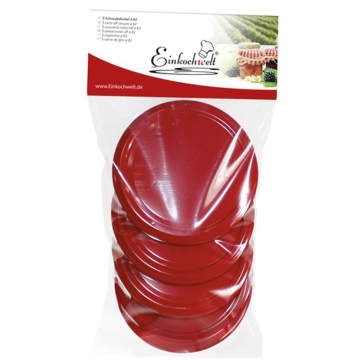 Einkochwelt jampotdeksels rood Ø 82 mm (5 stuks) 