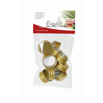 Einkochwelt schroefdoppen goud Ø 31,5 mm (10 stuks) 