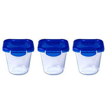 Pyrex Cook & Go - set 3 hoge bewaarschalen 