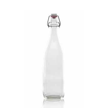 Fles met kunststoffen beugelsluiting - 1 liter 