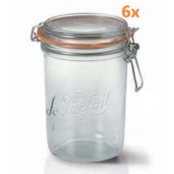 Le Parfait weckpot 1 liter - Ø 100 mm (6 stuks) 