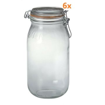 Le Parfait weckpot 2 liter - Ø 85 mm (rond model - 6 stuks) 