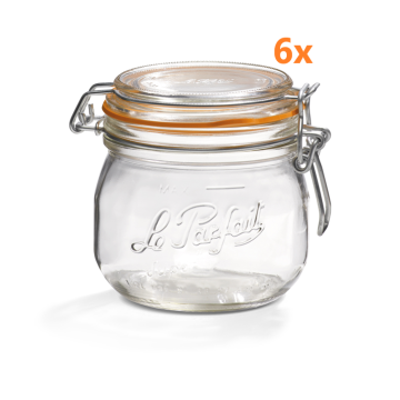 Le Parfait weckpot 500 ml - Ø 85 mm (rond model - 6 stuks) 