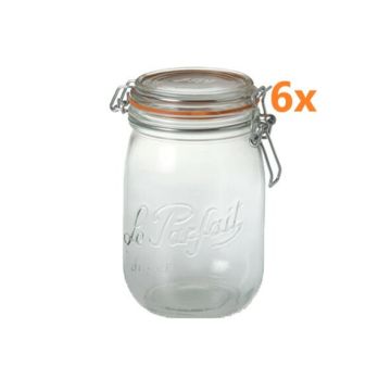 Le Parfait weckpot 750 ml - Ø 85 mm (rond model - 6 stuks) 