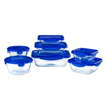 Pyrex Cook & Go - set van 7 bewaarschalen 