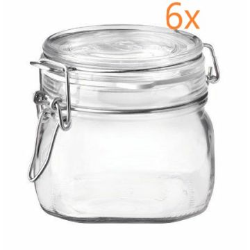 Fido vierkanten beugelbokaal 500 ml - Ø 90 mm (6 stuks) 