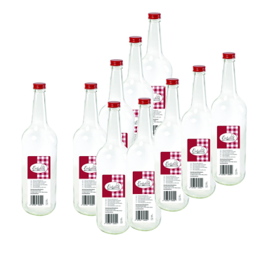 Einkochwelt - doos 6 flessen - rond - 700 ml - schroefdop rood - per pallet - 75 dozen 