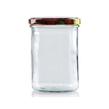 Jampot rond 440 ml - deksel fruitmotief Ø82 mm (6 stuks) 