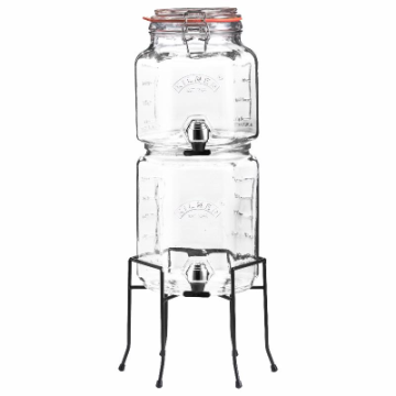 Kilner set van 2 stapelbare drankdispensers met houder - 2L&3L 