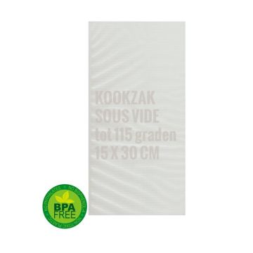 Kookzakken sous vide 15 x 30 cm - 50 stuks met microstructuur 115 graden 