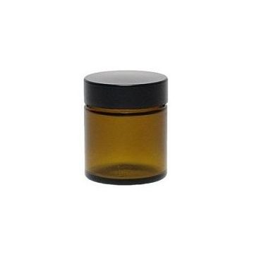 Kruidenpotje/zalfpotje 30 ml (bruin glas) 