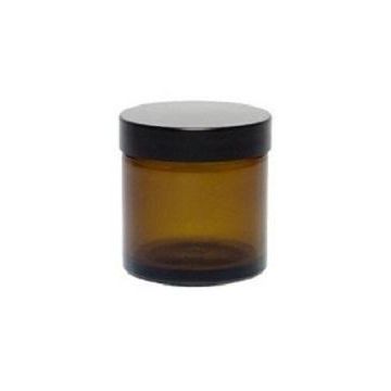 Kruidenpotje/zalfpotje 60 ml (bruin glas) 