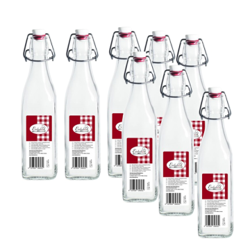 Einkochwelt - 12 flessen - 500 ml - vierkant - met beugelsluiting - per pallet - 45 dozen 