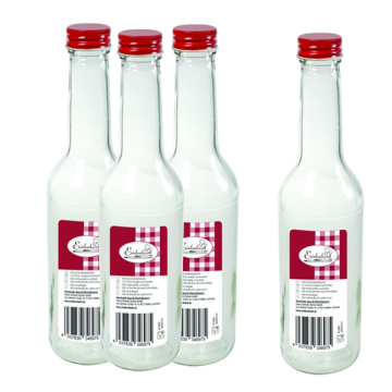 Einkochwelt - doos 12 flessen - rond - 350 ml - schroefdop rood - per pallet - 57 dozen 