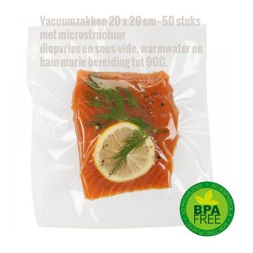Vacuumzakken 20 x 20 cm - 50 stuks met microstructuur 