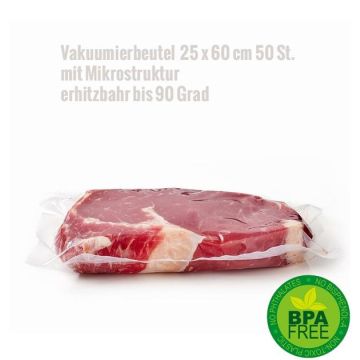 Vacuumzakken 25 x 60 cm - 50 stuks met microstructuur 